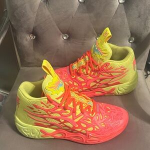 Puma Lamelo’s basketball sneakers Vibrant Red and Yellow Sneakers